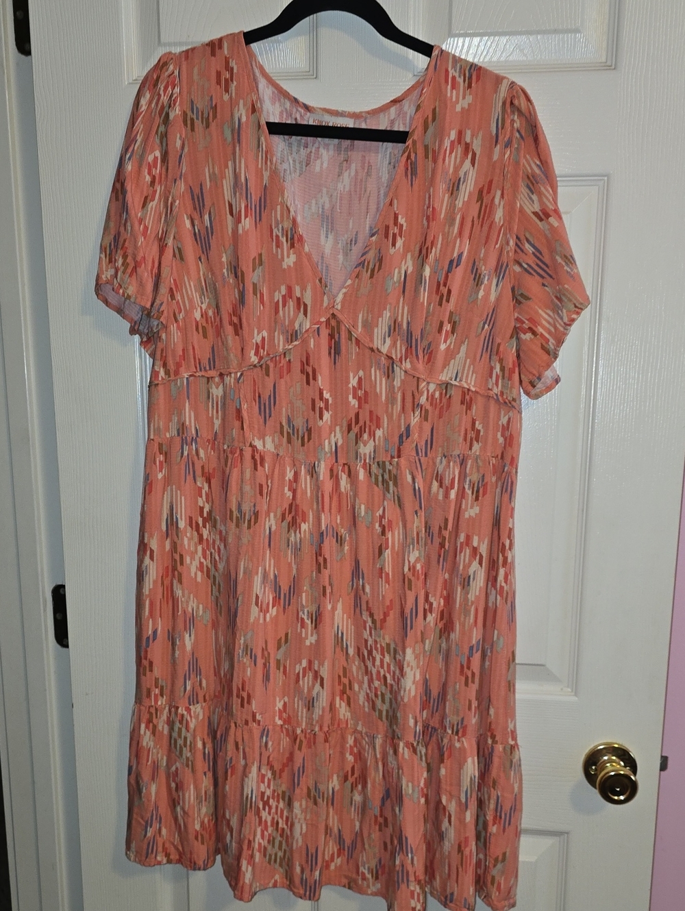 Knox Rose Pink‎ and Orange Floral Top - XXL